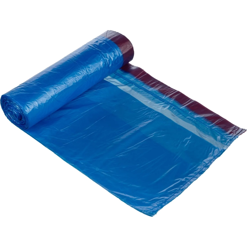 Мешки для мусора ПНД 60л 30мкм 20шт/рул синие 60x70см Luscan с завязками