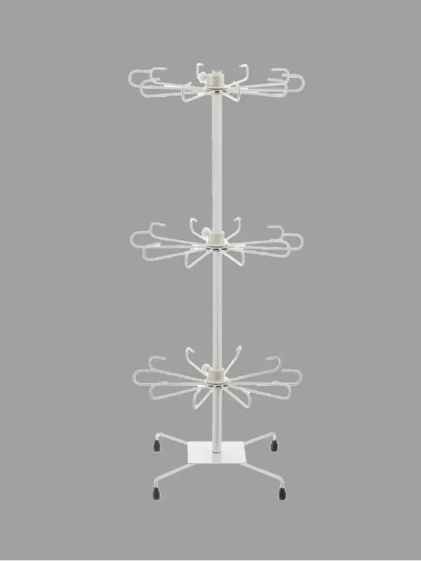 Вертушка, 3 яруса по 10 крючков, 27&times;65, белая