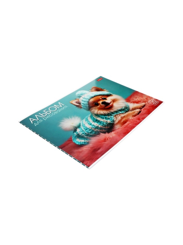 Альбом для рисования А4, 20 листов на скрепке Funny panda, блок 100 г/м2, МИКС