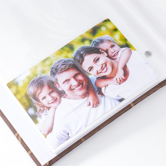 Фотоальбом на 300 фото 10х15 см  Фотоальбом на 300 фото 10х15 см "Зонтики" крафт 33,5х17,5х5 см