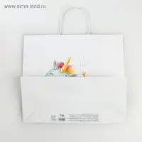 Пакет подарочный крафт, упаковка, &laquo;Малыши&raquo;, 32&times;28&times;15 см