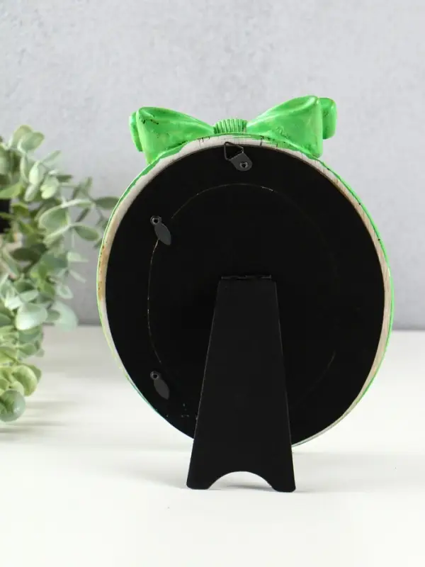 Фоторамка полистоун 14х18,5 см "Зелёный бант" под дерево 22,5х17х3 см