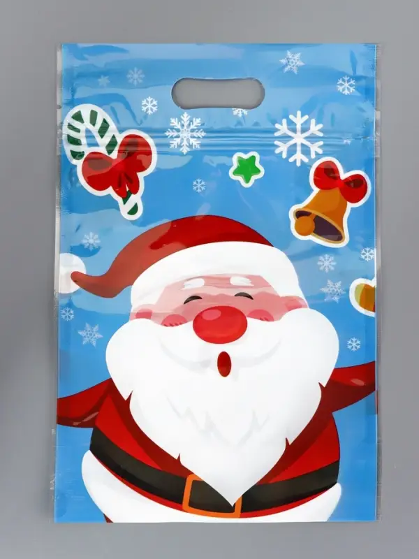 Пакет подарочный, с zip-lock застежкой,  Пакет подарочный, с zip-lock застежкой, "Друзья дедушки Мороза", 15х22см МИКС