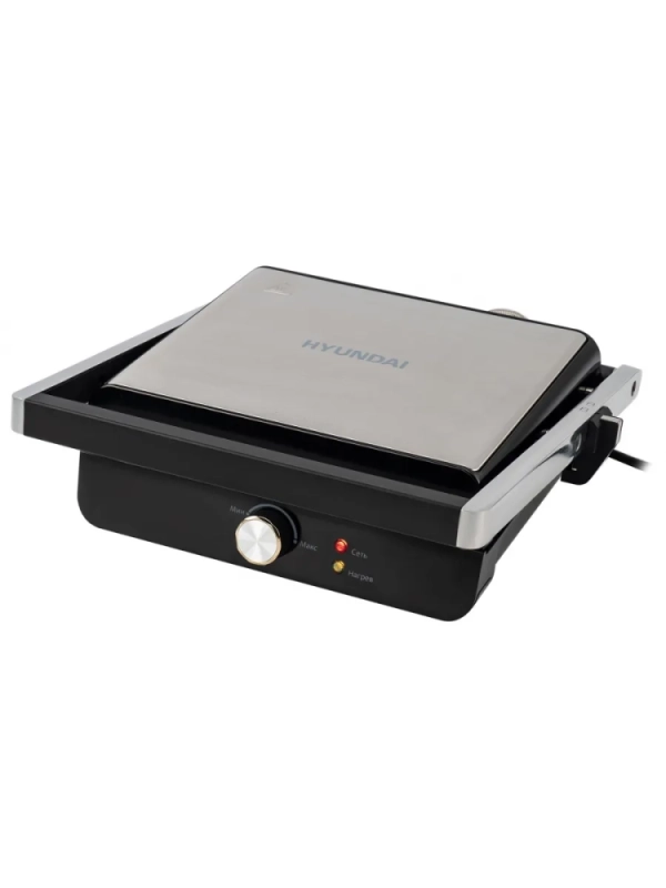 Электрогриль HYG-1043 1800Вт черный, серебристый
