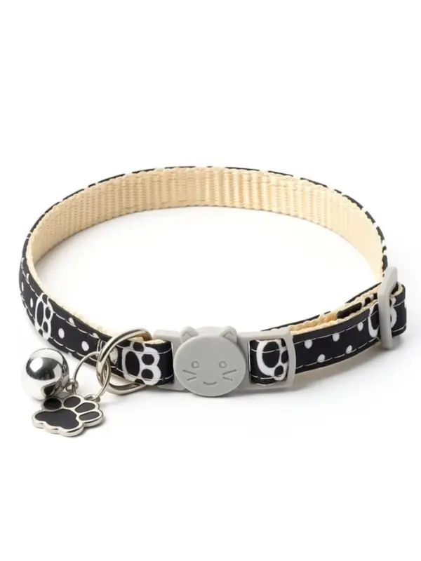 Набор ошейников для кошек &laquo;Лапки&raquo;, 19-32&times;1 см, 2 шт.