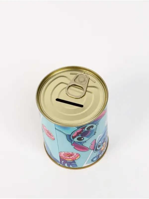 Копилка металлическая, 9.5 см×7.5 см×7.5 см, Стич