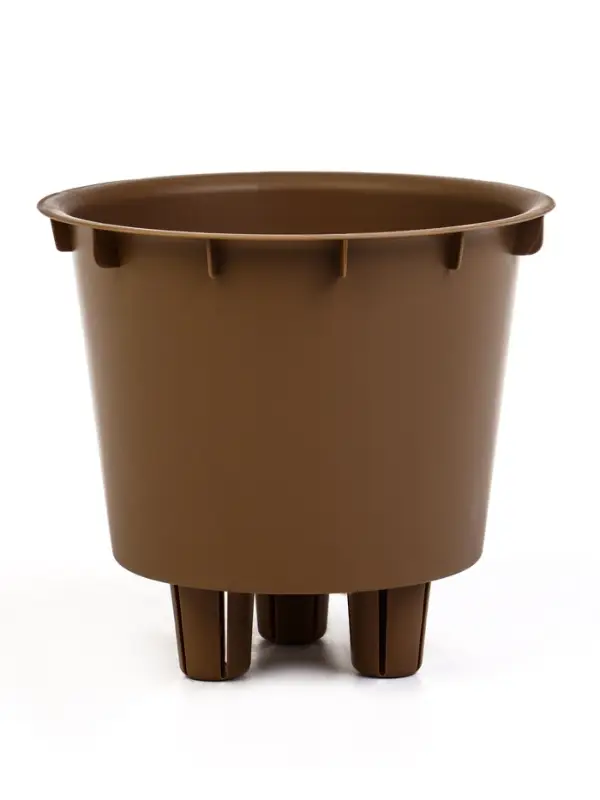 Кашпо со вставкой 1 л d15 см h14см МИКРИТ бежевый слайн