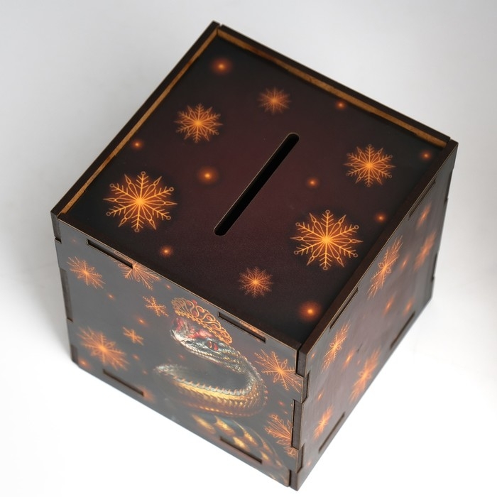 Копилка куб  Копилка куб "Змея. Благополучия" 10х10х10 см