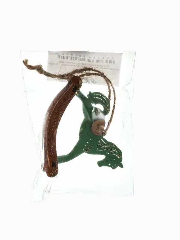 Ёлочное украшение "Лошадка-качалка" 9х2,5х8 см, Зелёный-дуб