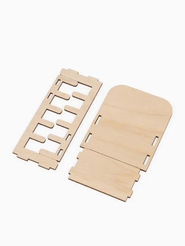 Подставка под открытки 5 ячеек, 9&times;13.5&times;11 см, низкая, толщина 3 мм, цвет бежевый