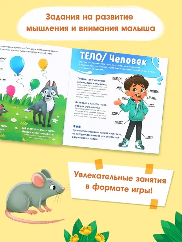 Книга развития мозга малыша &laquo;100 занятий&raquo;, 1-2 года