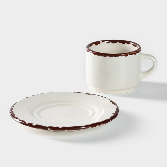 Чайная пара Antica perla, чашка 200 мл, блюдце d=15,5 см Чайная пара Antica perla, чашка 200 мл, блюдце d=15,5 см