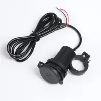 Зарядное устройство на руль мотоцикла, USB, 1.5 А, 24 В, провод 120 см