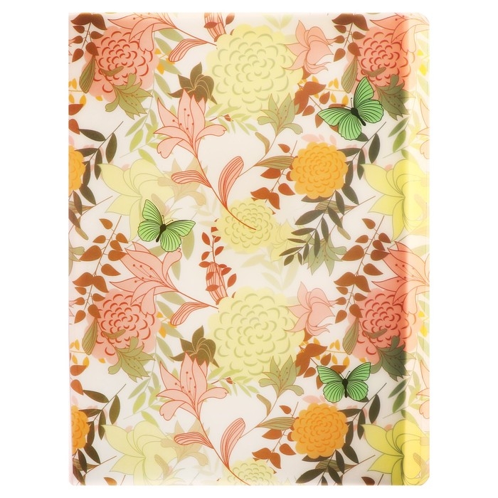 Папка с 30 вкладышами Calligrata Папка с 30 вкладышами Calligrata "Цветы" А4, пластик, 400 мкм, МИКС