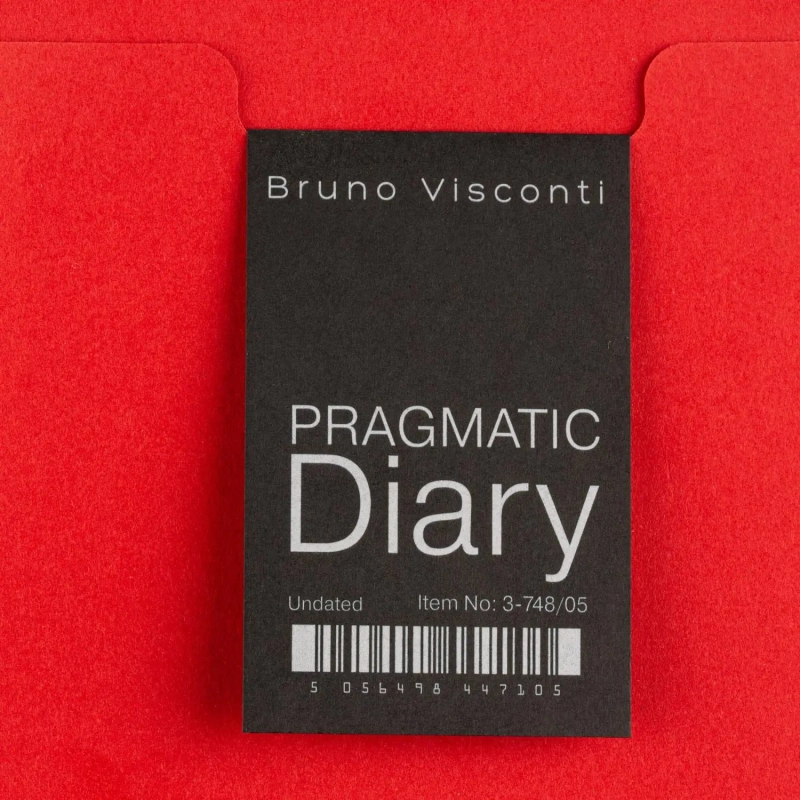 Ежедневник недатированный А5 PRAGMATIC на гребне, красный, 128л 3-748/05