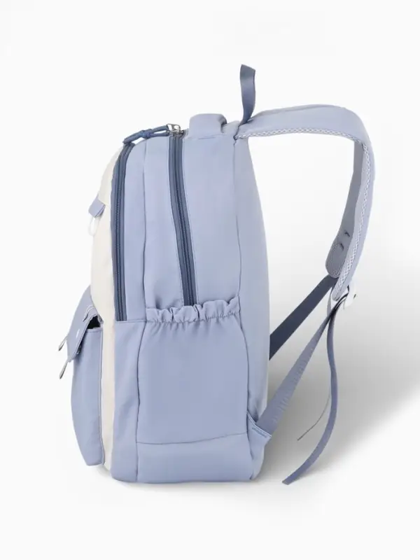 Рюкзак 31*14*44 см, 2 отд. 3 н/карм+пенал, Комби голуб/бел