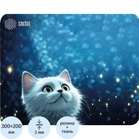 Коврик для мыши Cactus White Cat 300x250x3мм (CS-MPC-D11M)