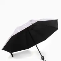 Зонт мех R47/55 8сп 4сл эпонж В/У УФ КЛЕТКА прямая ручка с/рез розовый пакет