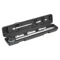 Ключ динамометрический 3/8" 19-110Нм,набор 7 пр(адапт1/4"1/2"голов14,17,19удл150), кейс