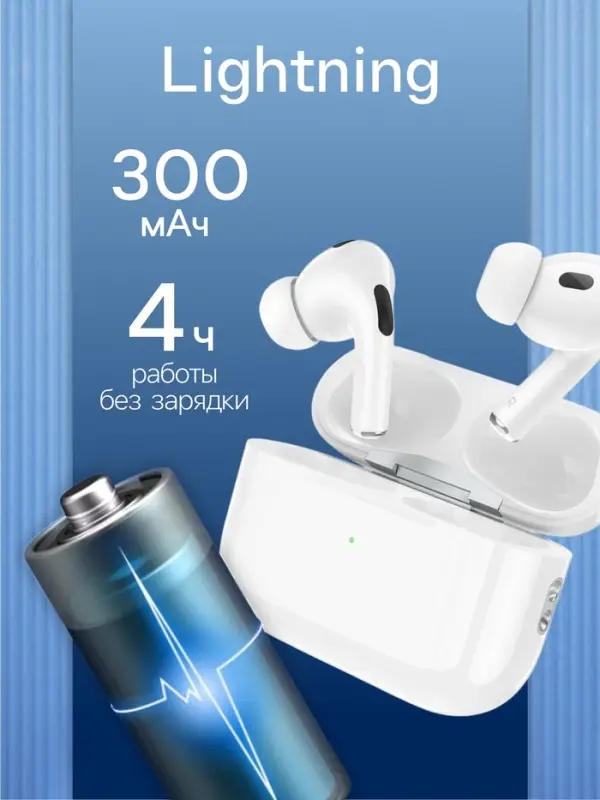 Наушники беспроводные Hoco EW51, TWS, вакуумные, Bluetooth 5.3, 30/300 мАч, шумоподавление, белые
