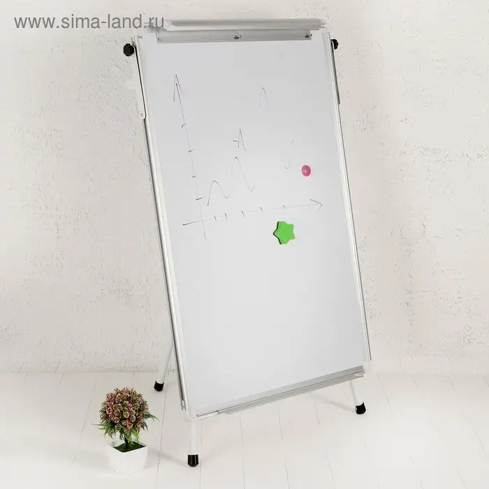 Флипчарт магнитно-маркерный, Calligrata, регулировка высоты, 60&times;90 см