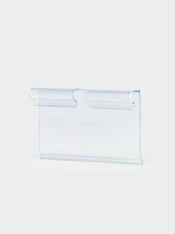 Ценникодержатель на крючок, откидной, 7×4 см, цвет прозрачный Ценникодержатель на крючок, откидной, 7×4 см, цвет прозрачный