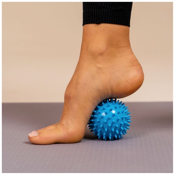 Мяч массажный ONLYTOP Blue, d=7,5 см Мяч массажный ONLYTOP Blue, d=7,5 см