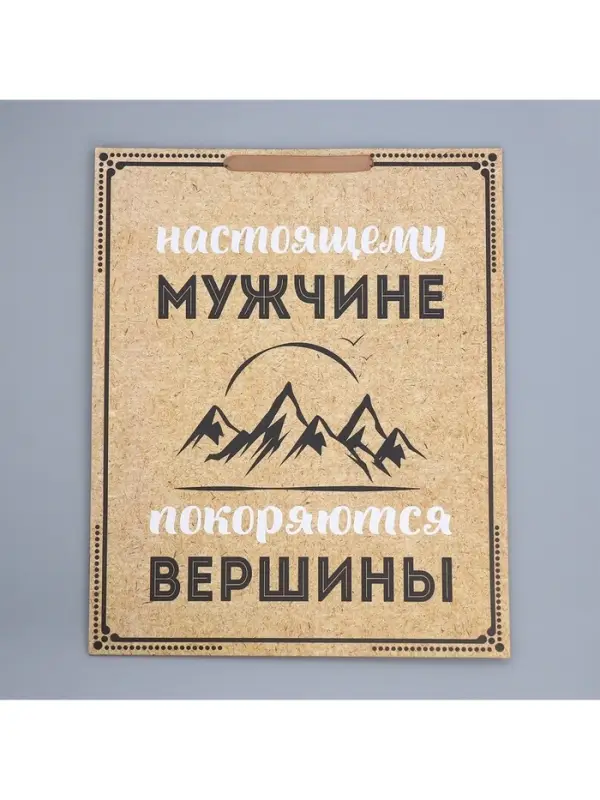 Пакет подарочный ламинированный, упаковка, &laquo;Для настоящего мужчины&raquo;, 40&times;49&times;15 см