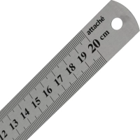 Линейка металлическая 20 см Attache