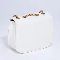 Сумка женская мессенджер на клапане, 18&times;7&times;13 см, со стёжкой, белая