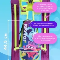 Снегокат &laquo;Тимка спорт 4-1&raquo; Смешарики, со спинкой, зелёный, фиолетовый, ТС4-1/СШ1 Nika
