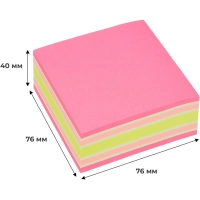 Стикеры Attache Selection куб 76х76, клубничный микс 400 л