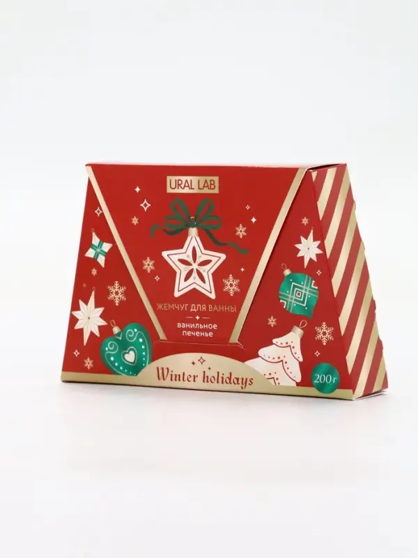 Жемчуг для ванны Winter Holidays, аромат ванильное печенье, 200 г, URAL LAB Жемчуг для ванны Winter Holidays, аромат ванильное печенье, 200 г, URAL LAB