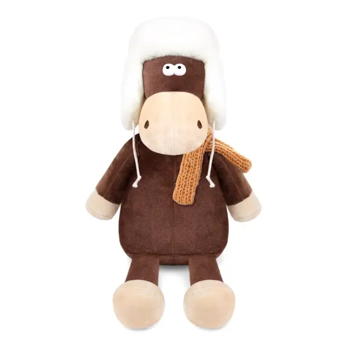 Мягкая игрушка «Конь Василий в ушанке и шарфе», 22 см Мягкая игрушка «Конь Василий в ушанке и шарфе», 22 см