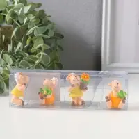 Сувенир полистоун "Барашки в огороде" набор 4 шт 1,5х2х4 см