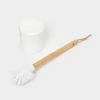 Ёрш для унитаза Доляна Bamboo, белый