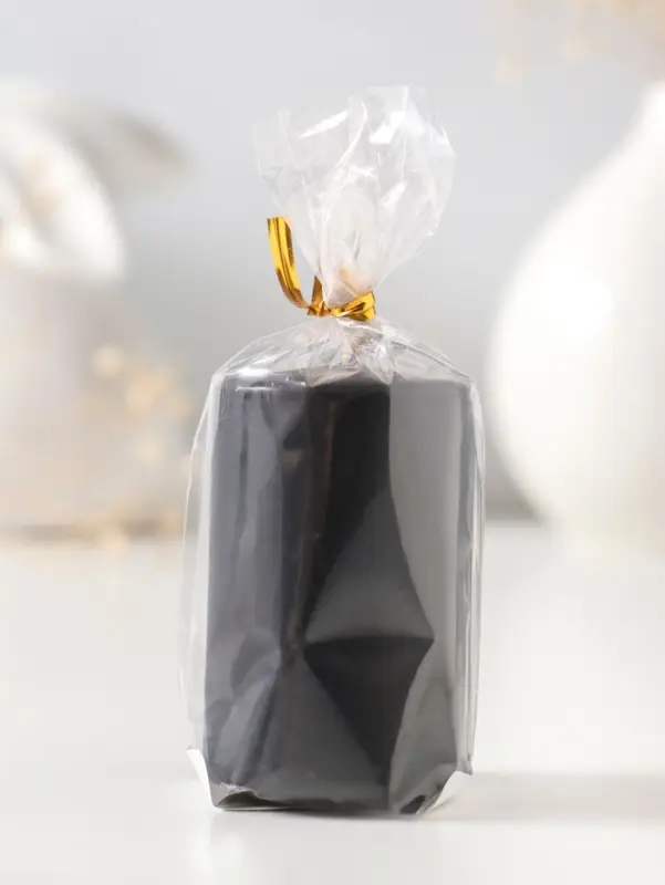 Свеча - цилиндр 4&times;6 см, 59 г, 6 ч, чёрный