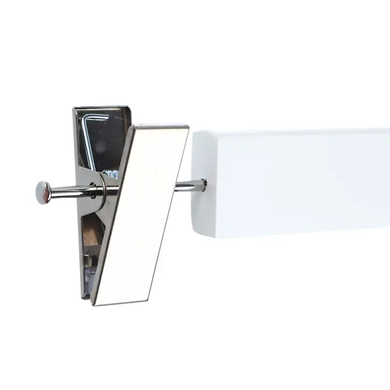 Вешалка для юбок и брюк тм VETTA, 28см, с зажимами, хром, цвет белый