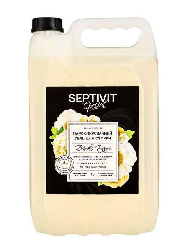 Гель для стирки Septivit Special  Гель для стирки Septivit Special "Black Pepper", 5л