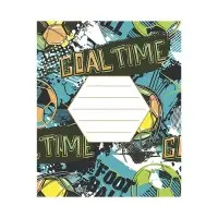 Тетрадь 12 листов в косую линию Calligrata "Футбол", обложка мелованный картон, ВД-лак, блок офсет, белизна 95%, МИКС