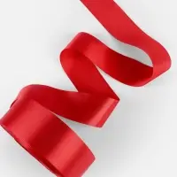Лента атласная, 50 мм, 100&plusmn;5 м, красная