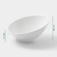 Салатник Hanna Kn&ouml;vell, 600 мл, 21.7&times;21.1&times;10 см, фарфор, белый