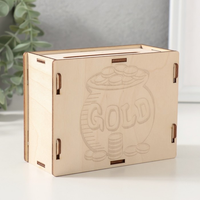 Копилка Копилка "Золото" 13х10х5 см (набор 6 деталей)