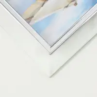 Фоторамка стекло 15х20 см "Серебряный кант" горизонталь, выгнутая 25,5х21 см