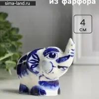 Статуэтка фарфоровая гжель &laquo;Фигурка: Слоник&raquo;