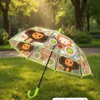 Зонт детский прозрачный купол &laquo;Чебурашка&raquo; d=76 см