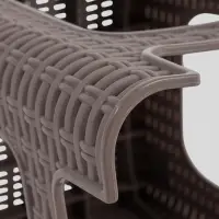 Табурет квадратный Rattan, 363&times;363&times;448 мм, пластиковый, цвет песчаная бухта