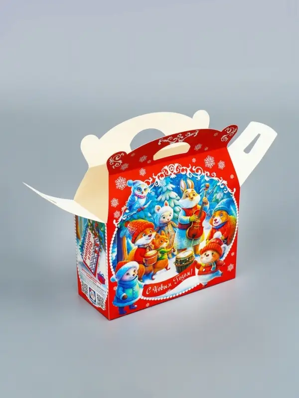 Подарочная новогодняя коробка «Лесные колядки», Баул 22×9×22 см Подарочная новогодняя коробка «Лесные колядки», Баул 22×9×22 см