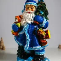 Фигура "Дед мороз" 52х32х26,5 см, синий