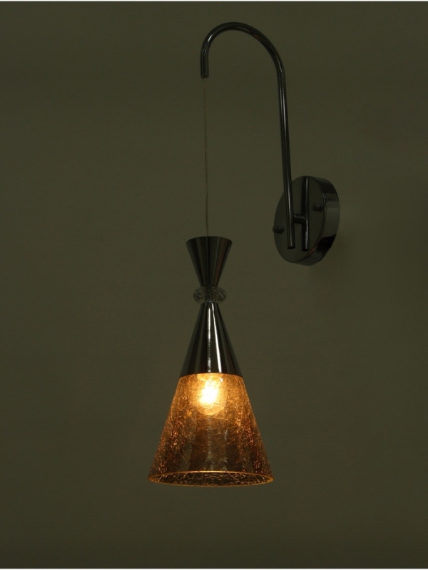 Бра «Рианна» 1х40Вт Е27 серебро 23х15х49+80см